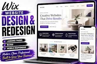 do wix website redesign, wix website design, wix blog and wix landing page
