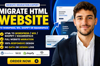 migrate claude code HTML website to wordpress  wix shopify or squarespace