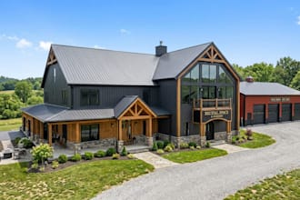 create your barndominium, house plan, recital space, facade and pole barn