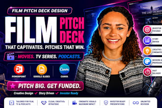 film pitch deck cinematic movie pitch deck presentation for film TV show podcast