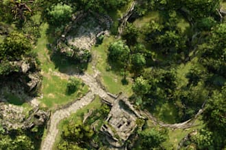 design a custom dnd battle map for vtt or tabletop