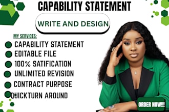 design a professional capability statement for government contracts