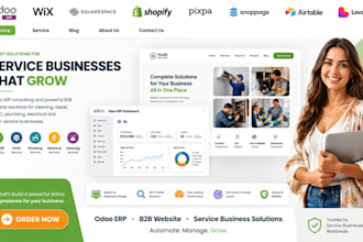 odoo erp consulting agency cleaning repair hvac plumbing electrical b2b website