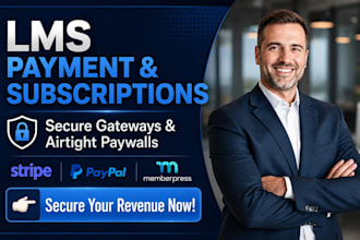 build wordpress lms membership website with subscriptions and payment gateway