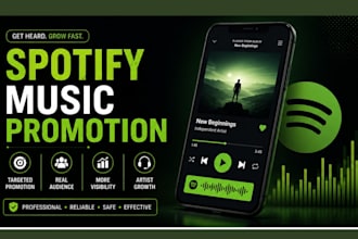 spotify music promotion to gain listeners streams and followers