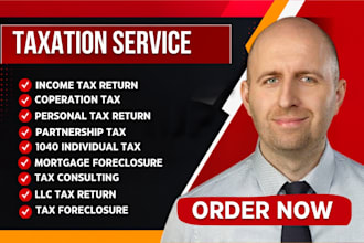 file USA tax returns for individual, llc tax, business tax, 1040, 1120 CPA