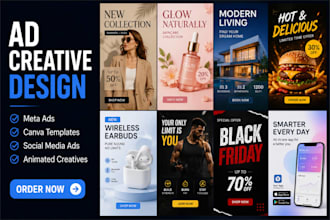 design canva pro ads template canva premium meta ads template collage animation