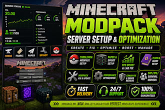 create fix optimize custom minecraft modpack paper server setup quest minecraft