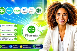 migrate quickbooks xero sage wave zoho books excel to qbo data import cleanup