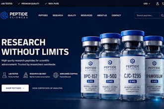 fda compliant peptide website and research peptide ecommerce peptide website