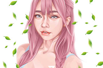 draw kawaii anime vector portrait from your photo