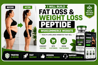 build converting fat loss and weight loss peptide website peptide woocommerce