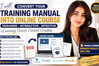 create kajabi thinkific teachable course content curriculum design esl module