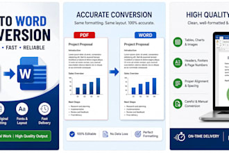 do PDF to word and document formatting