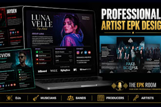 design an artist epk media kit press kit and dj one sheet electronic press kit