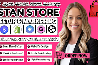 do stan store digital store setup,stan store website design,stan store marketing