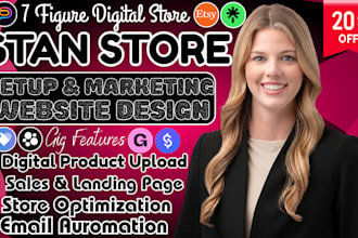 setup stan store digital store,stan store website design,stan store automation