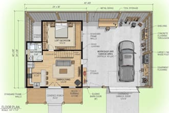 do barndominium house plan, tiny house, space planning, pole barn and floor plan