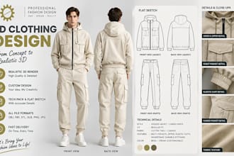 professional 3d fashion design, pattern making