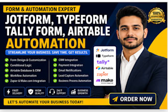 build jotform typeform tally form airtable automation crm integration workflow