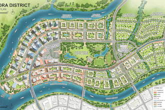 create property map, plot plan, master plan, real estate map and site plan