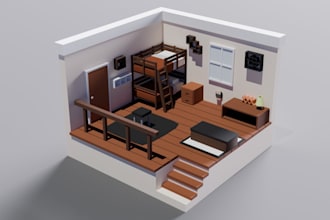 create a custom isometric room in blender