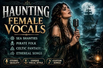sing haunting sea shanty, pirate, irish celtic, fantasy, folk,  ethereal vocals
