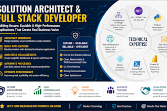 analyze business problems, architect solutions