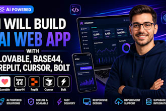 build ai web app, API with lovable base44 replit cursor claude superbase bolt