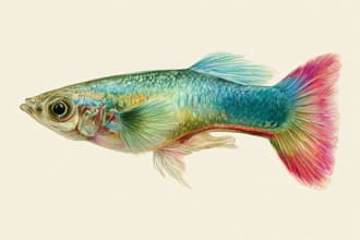 create a realistic coloured pencils portrait of your pet
