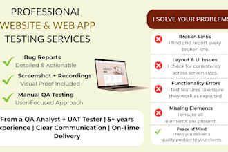 be your QA tester and help you deliver a flawless experience to your users