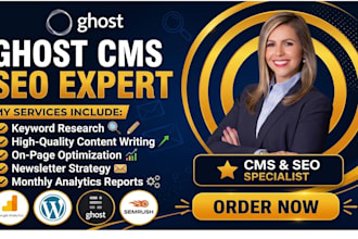 build ghost cms website ghost blog ghost newsletter with custom design
