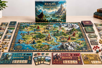 design tabletop game prototype board game mechanics card game art and box mockup
