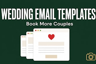 write wedding inquiry email templates for photographers to book more clients