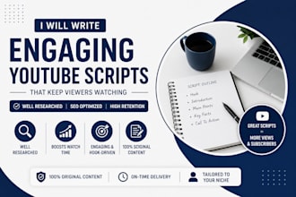 write SEO optimized youtube scripts