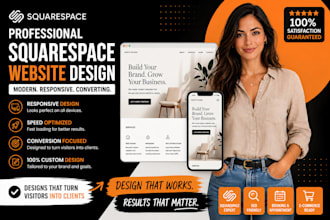 design or redesign squarespace website, squarespace landing page