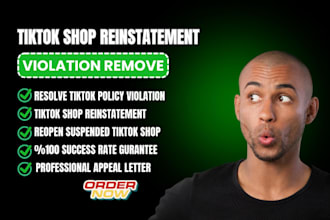 remove titok shop vioaltion and tiktok shop reinstatement