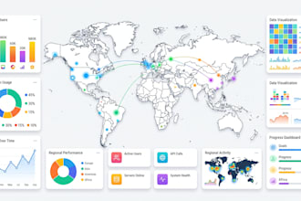 create clickable svg map, interactive dashboard, data visualization and web app