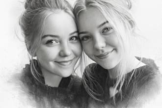 draw a friendship portrait and family portrait