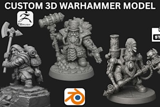 sculpt 3d miniature model tabletop mini figure warhammer