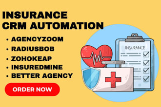 automate insurance CRM with zoho keap radiusbob agencyzoom insuredmine