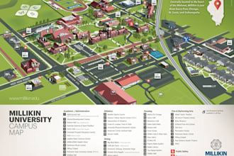 design custom campus maps for schools, colleges and universities with vectors