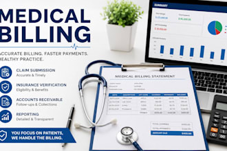 do medical billing, insurance verification, claim submission