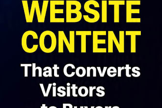 write website content that converts visitors into buyers