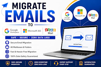 migrate emails to google workspace microsoft 365 and zoho mail