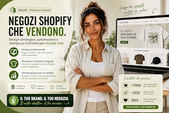 creero il tuo shopify print on demand store, design shopify store, shopify store