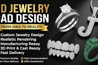 do cad jewelry design custom jewelry cad design for 3d printing and rendering