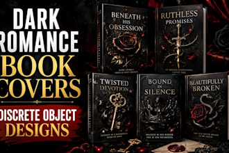design a discrete object based dark romance book cover for amazon KDP
