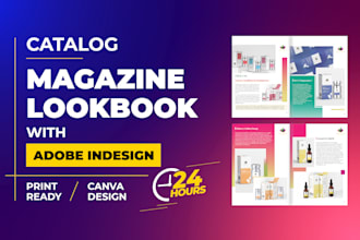 design catalog, magazine and any project with adobe indesign