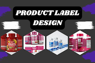 design product label, peptide sarms, vial label and supplement label with mockup